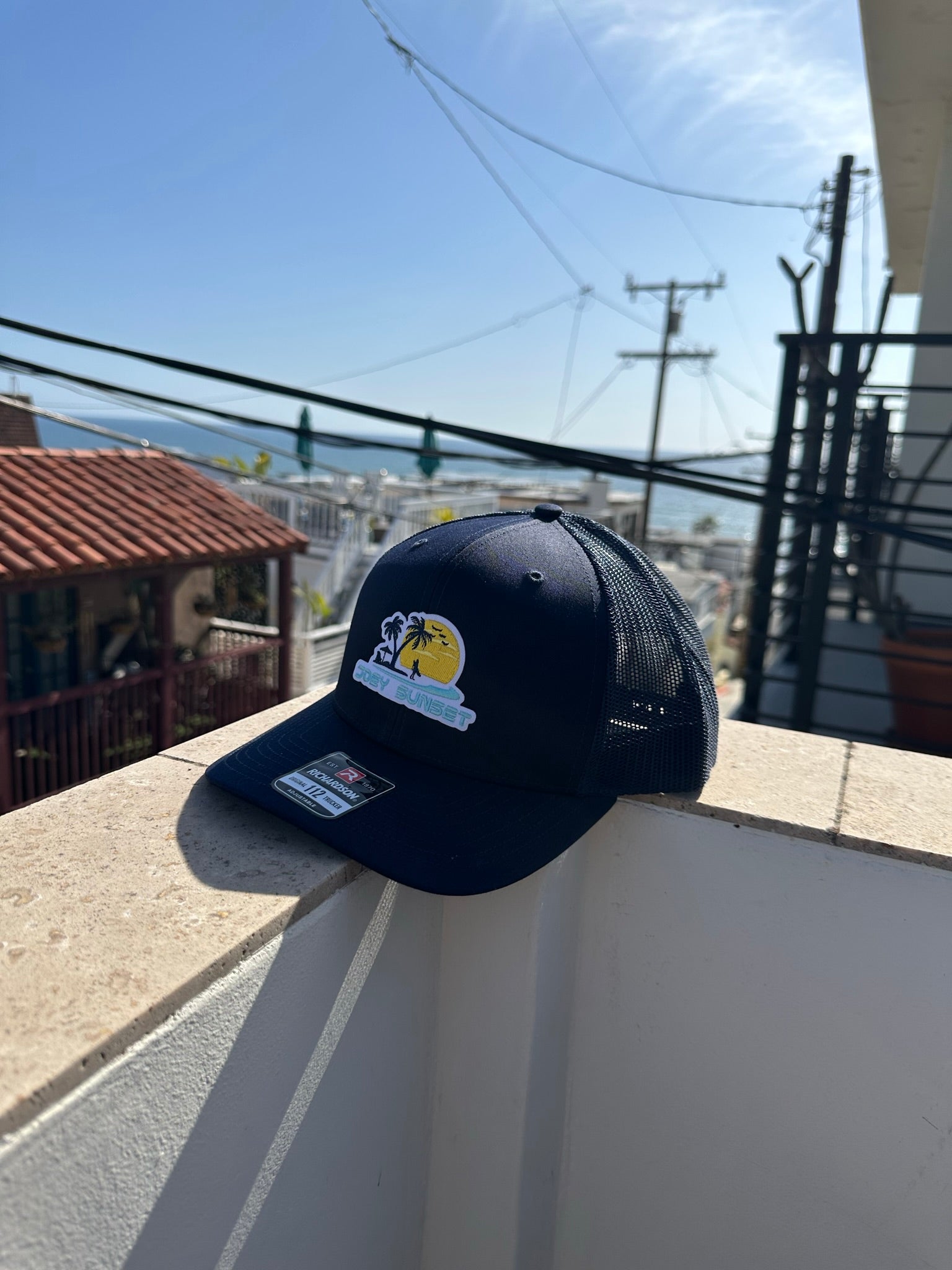 Sunset Hooey Navy/Cream 5-Panel Trucker Cap